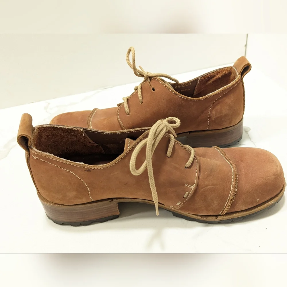 Combers & Toltec Men's brown round toe lace up comfortable boots shoes size 9.5